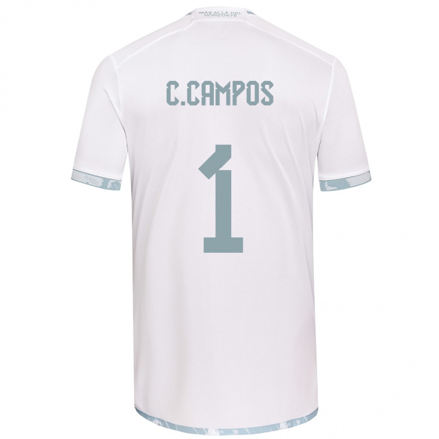 Enfant Football Maillot Cristóbal Campos #1 Blanc Gris Tenues Extérieur 2024/25 Canada