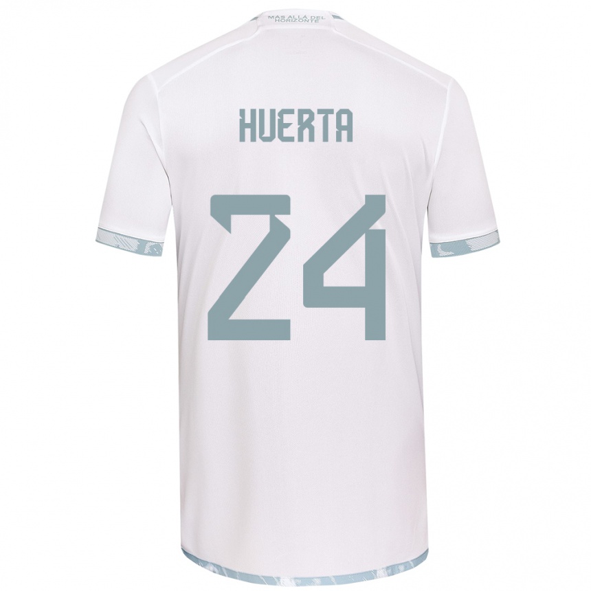 Enfant Football Maillot Renato Huerta #24 Blanc Gris Tenues Extérieur 2024/25 Canada