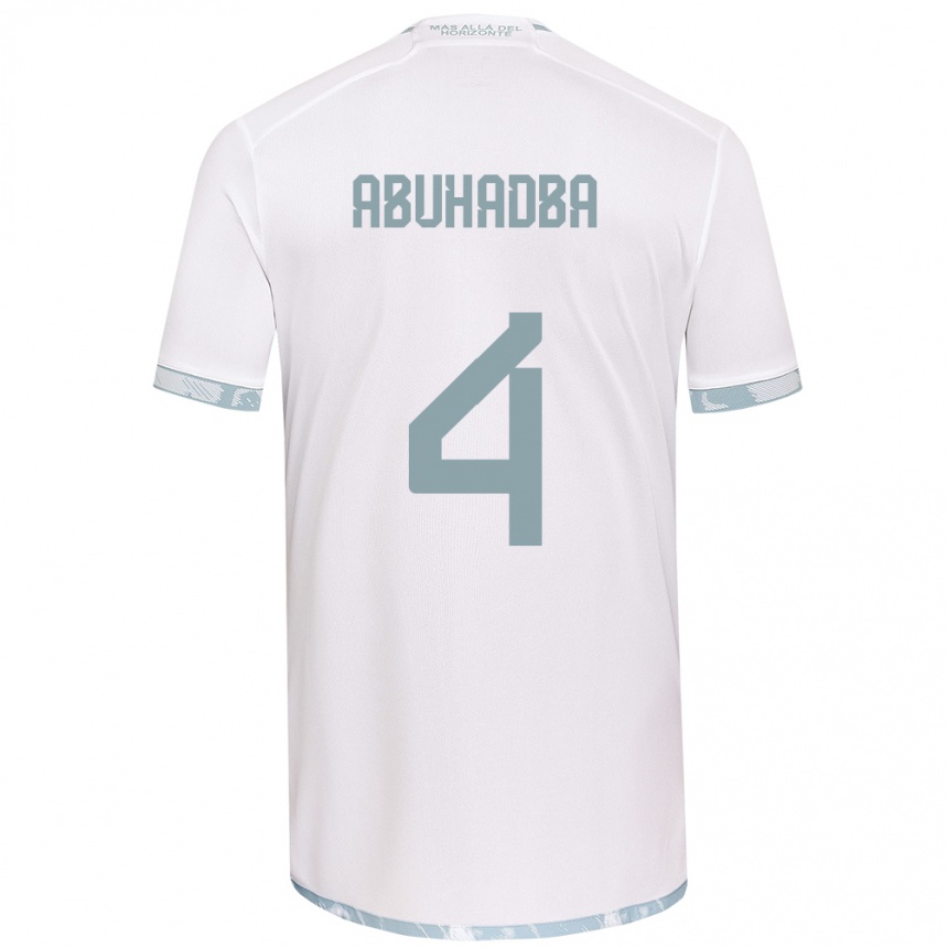 Enfant Football Maillot Zacarías Abuhadba #4 Blanc Gris Tenues Extérieur 2024/25 Canada