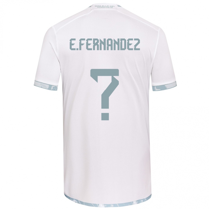 Kids Football Enzo Fernández #0 White Grey Away Jersey 2024/25 T-Shirt Canada