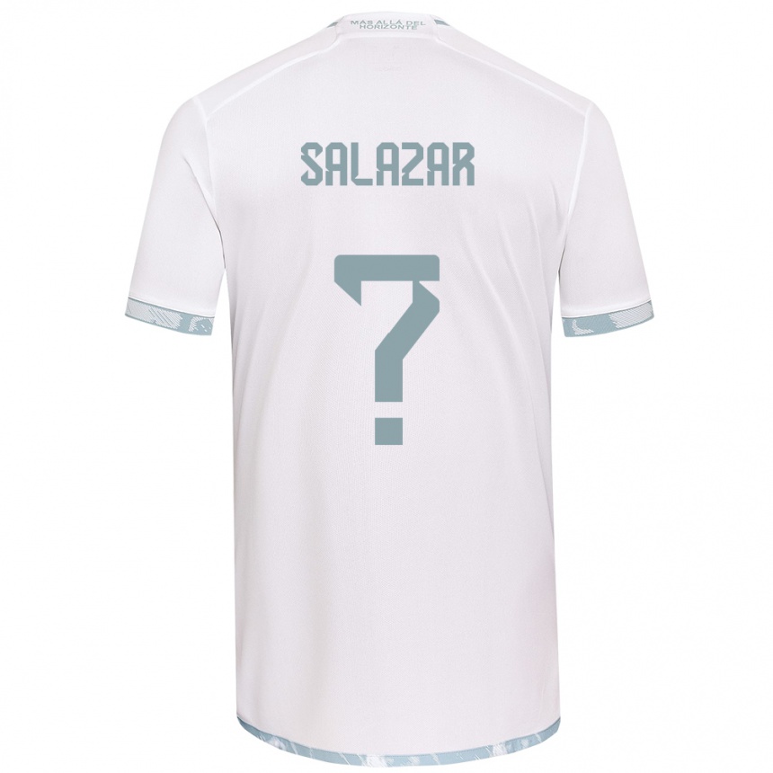 Kids Football Yahir Salazar #0 White Grey Away Jersey 2024/25 T-Shirt Canada