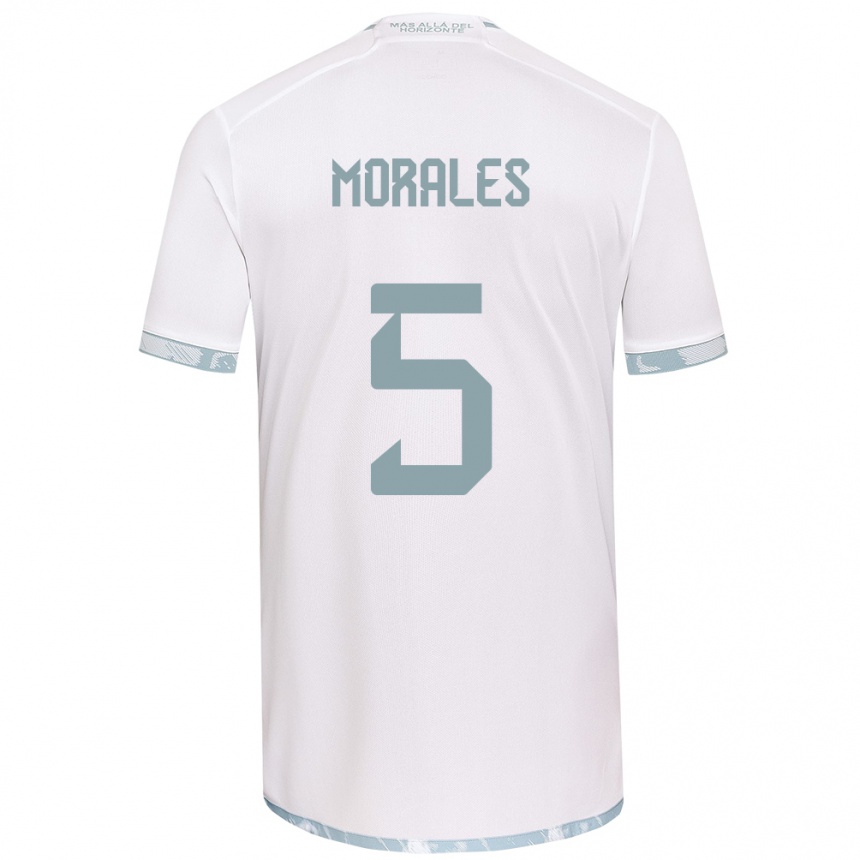 Enfant Football Maillot Mariana Morales #5 Blanc Gris Tenues Extérieur 2024/25 Canada