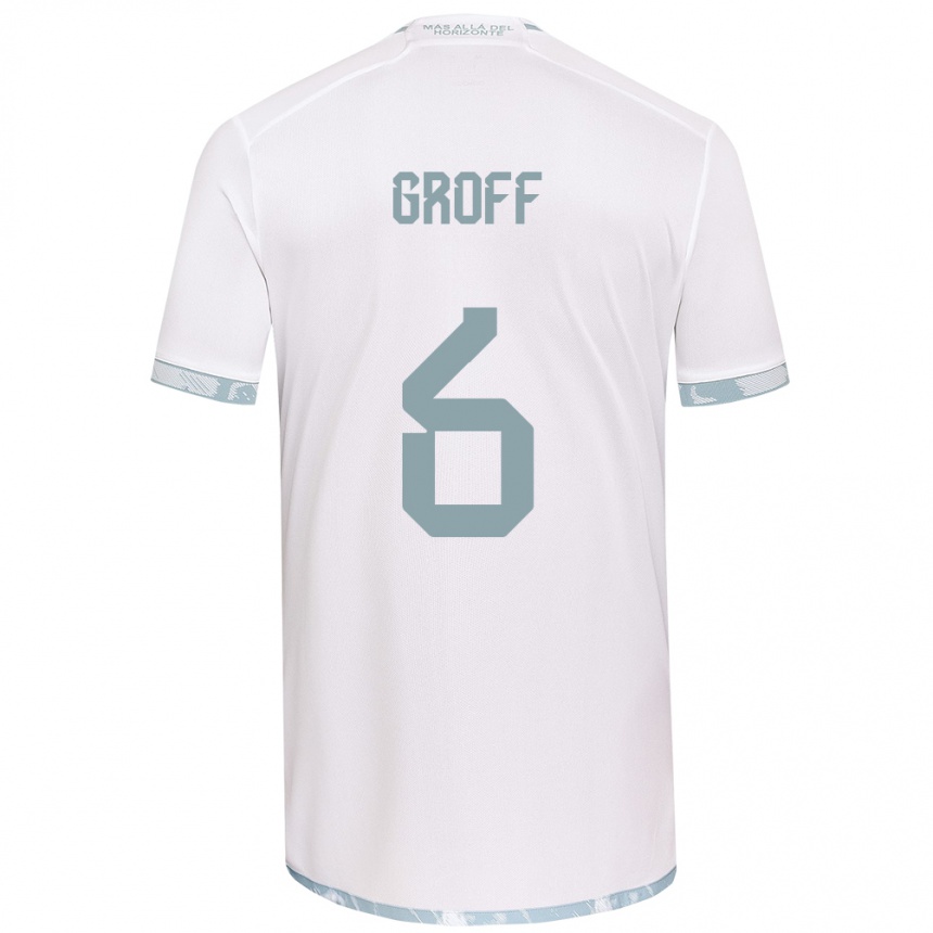 Kids Football Llanka Groff #6 White Grey Away Jersey 2024/25 T-Shirt Canada