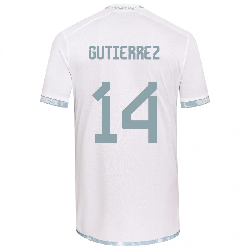 Enfant Football Maillot Ana Gutiérrez #14 Blanc Gris Tenues Extérieur 2024/25 Canada