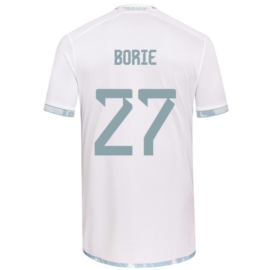 Enfant Football Maillot Emilie Borie #27 Blanc Gris Tenues Extérieur 2024/25 Canada