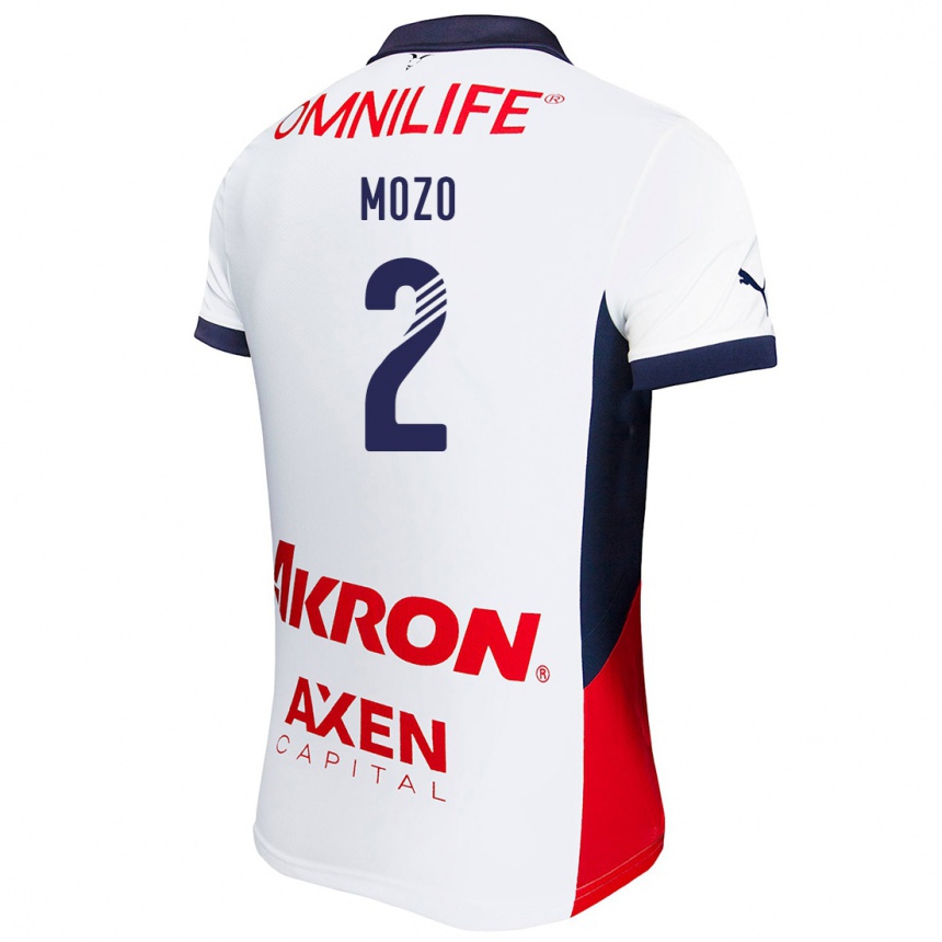 Kids Football Alan Mozo #2 White Red Blue Away Jersey 2024/25 T-Shirt Canada