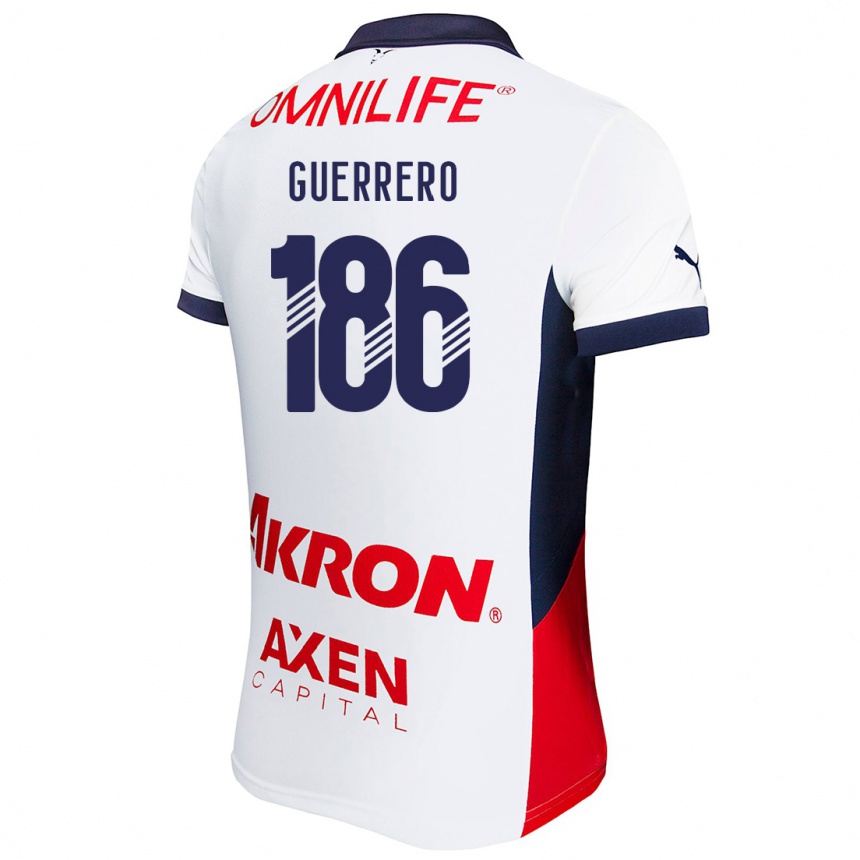 Enfant Football Maillot Javier Guerrero #186 Blanc Rouge Bleu Tenues Extérieur 2024/25 Canada