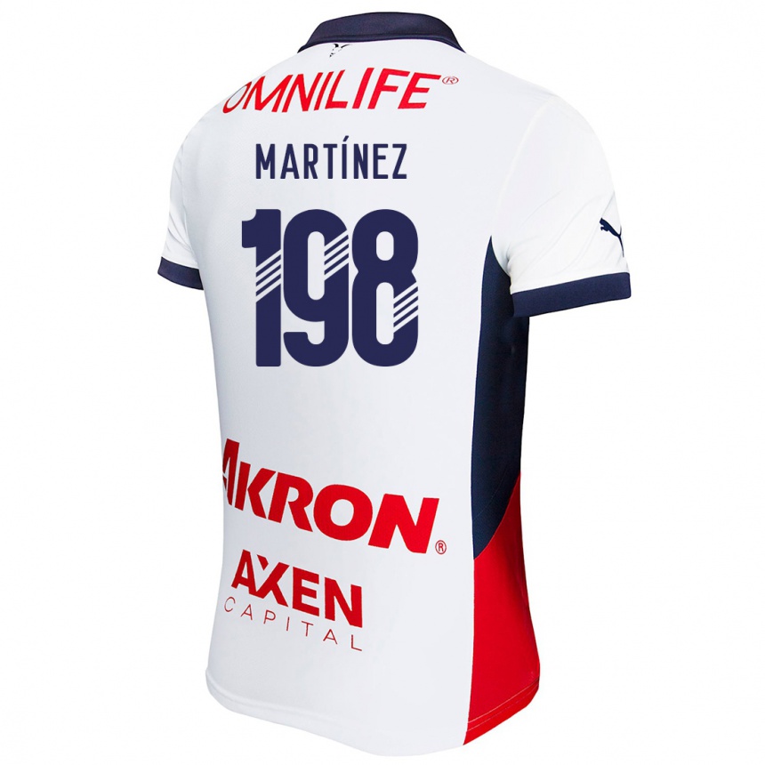 Enfant Football Maillot Andrew Martínez #198 Blanc Rouge Bleu Tenues Extérieur 2024/25 Canada