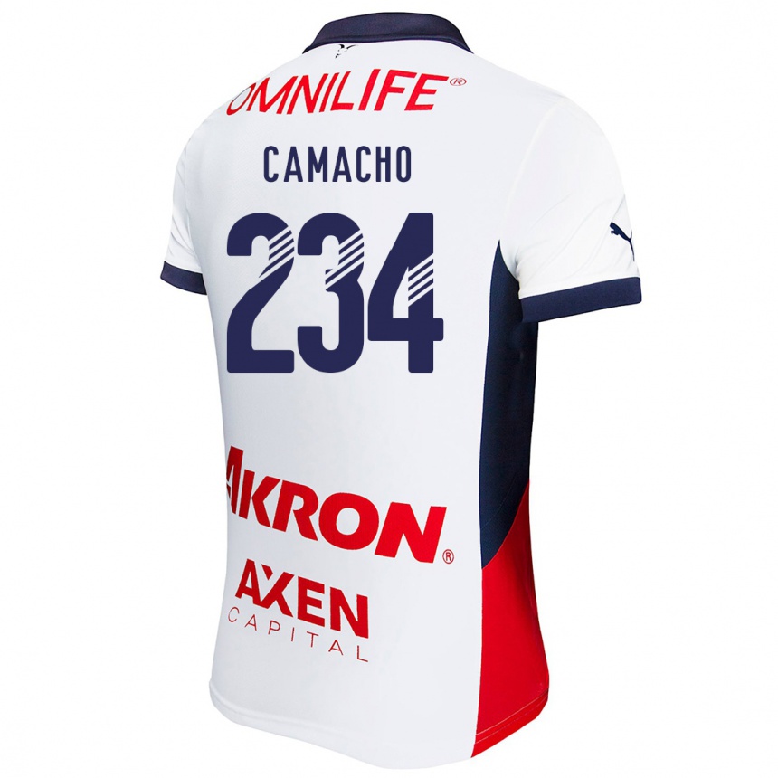 Kids Football Xandor Camacho #234 White Red Blue Away Jersey 2024/25 T-Shirt Canada