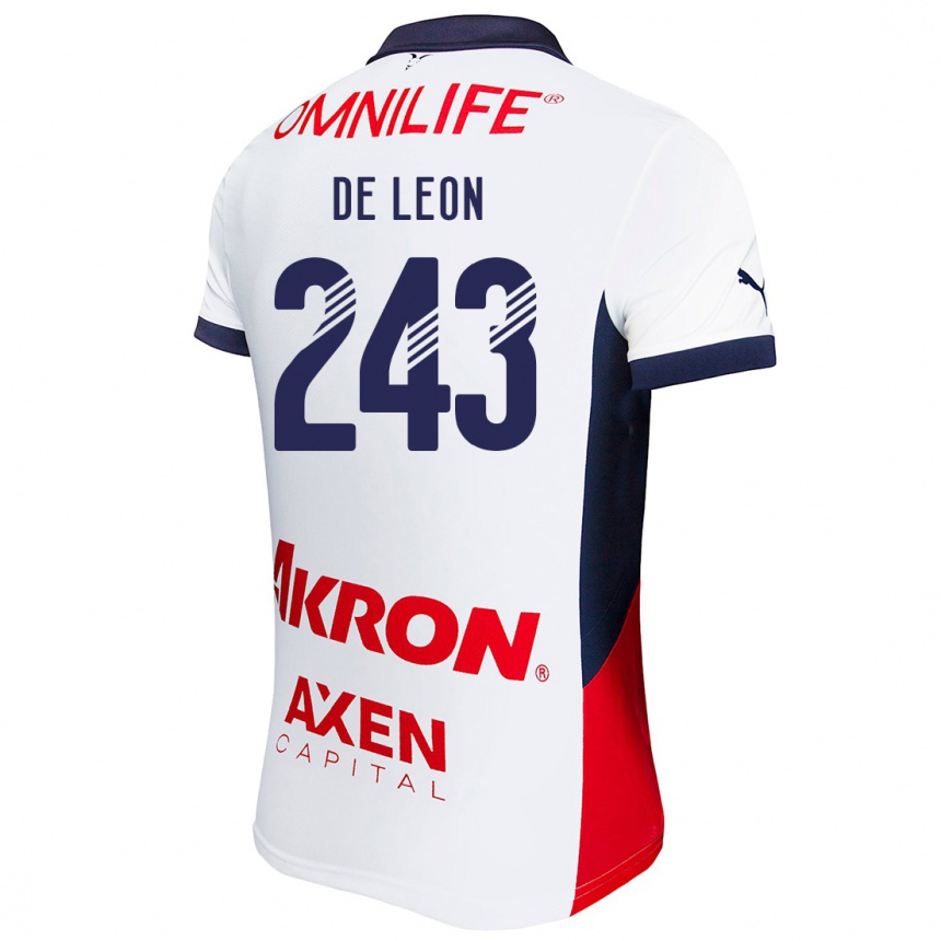 Kids Football Jared De León #243 White Red Blue Away Jersey 2024/25 T-Shirt Canada