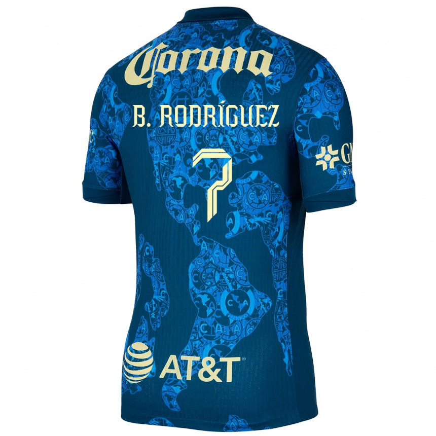 Enfant Football Maillot Brian Rodríguez #7 Bleu Jaune Tenues Extérieur 2024/25 Canada