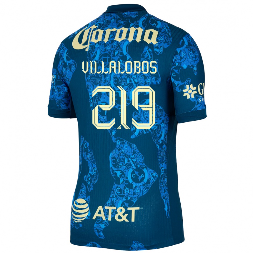 Kids Football Patricio Villalobos #219 Blue Yellow Away Jersey 2024/25 T-Shirt Canada