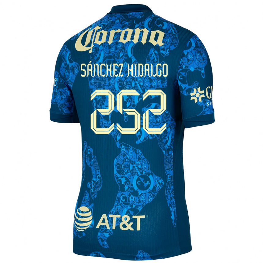 Enfant Football Maillot Horacio Sánchez Hidalgo #252 Bleu Jaune Tenues Extérieur 2024/25 Canada