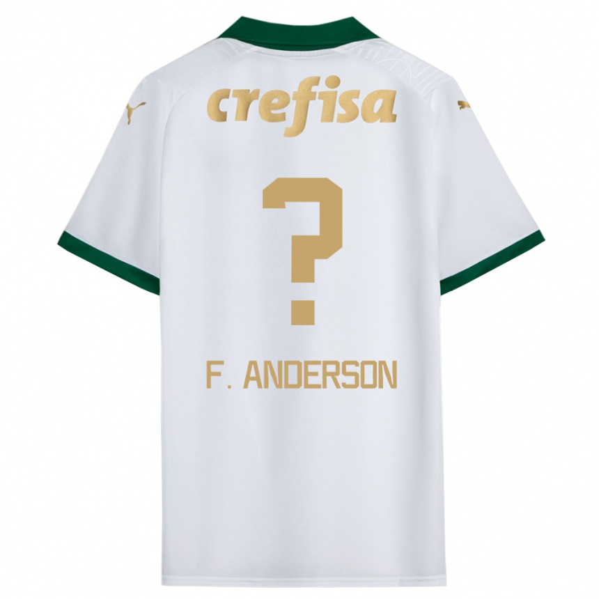 Kids Football Felipe Anderson #0 White Green Away Jersey 2024/25 T-Shirt Canada