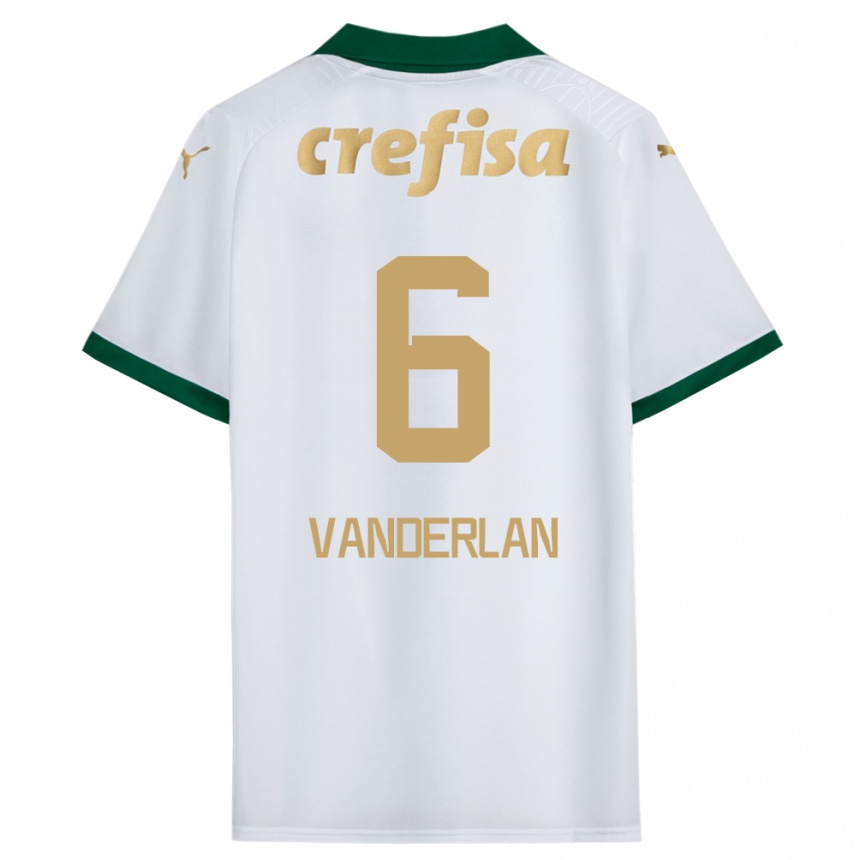 Kids Football Vanderlan #6 White Green Away Jersey 2024/25 T-Shirt Canada