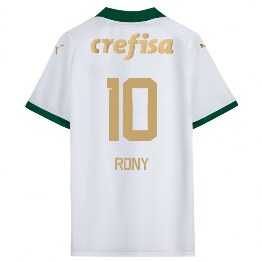 Kids Football Rony #10 White Green Away Jersey 2024/25 T-Shirt Canada