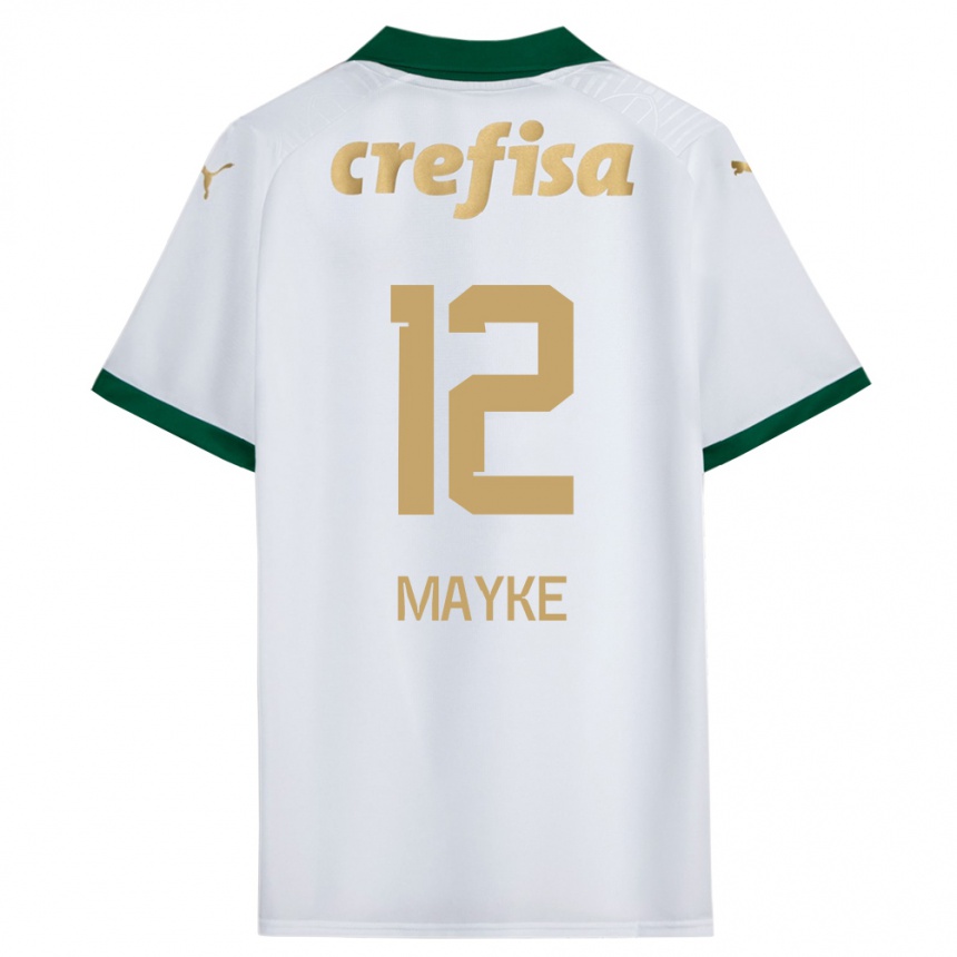 Kids Football Mayke #12 White Green Away Jersey 2024/25 T-Shirt Canada