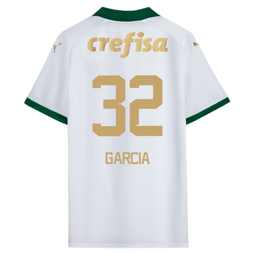 Kids Football Garcia #32 White Green Away Jersey 2024/25 T-Shirt Canada