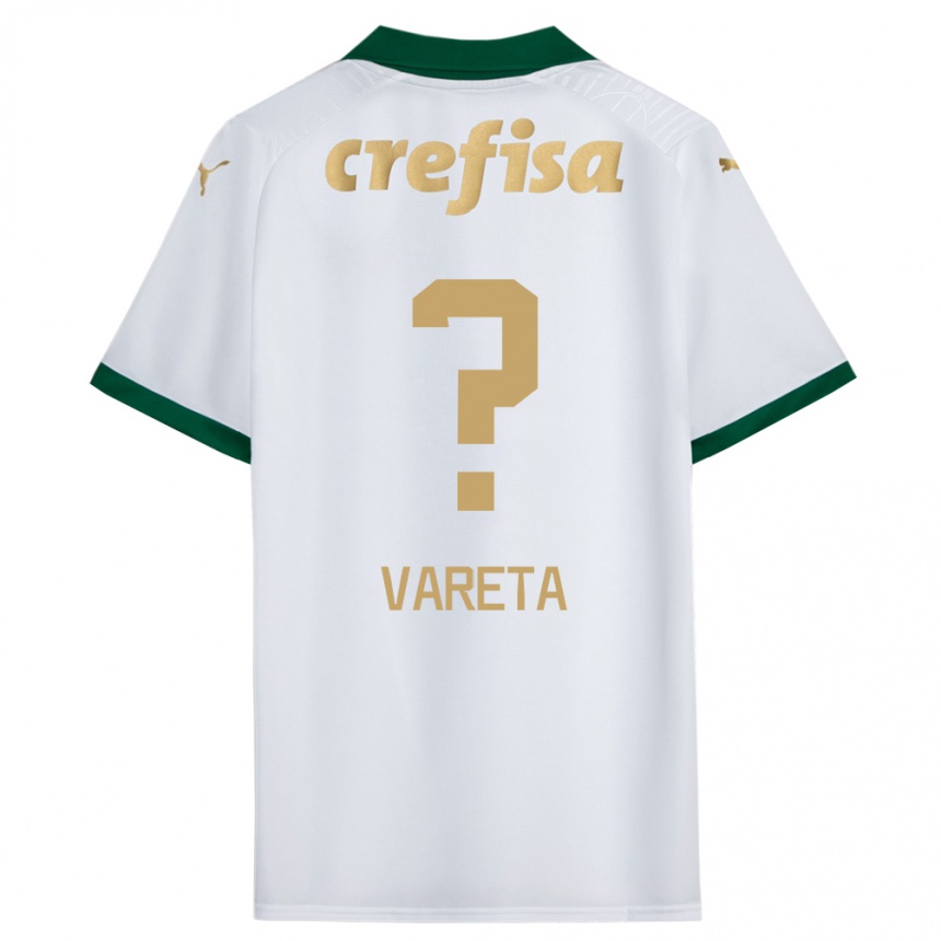 Enfant Football Maillot Gabriel Vareta #0 Blanc Vert Tenues Extérieur 2024/25 Canada