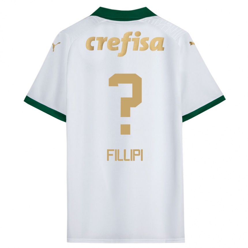 Enfant Football Maillot Riquelme Fillipi #0 Blanc Vert Tenues Extérieur 2024/25 Canada