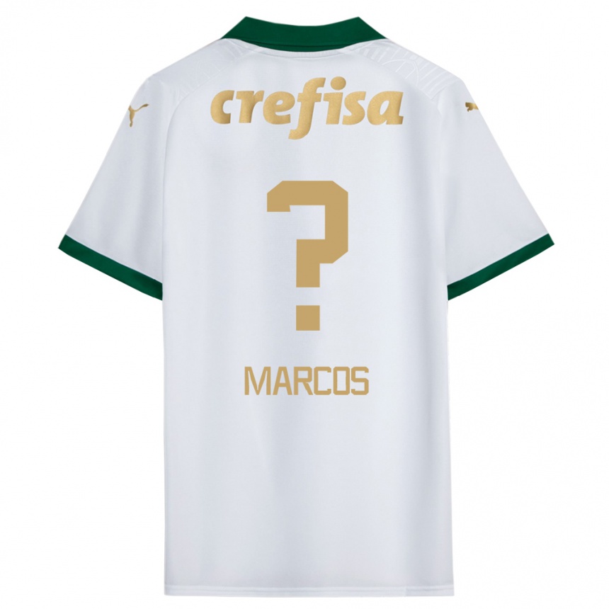 Kids Football Antônio Marcos #0 White Green Away Jersey 2024/25 T-Shirt Canada