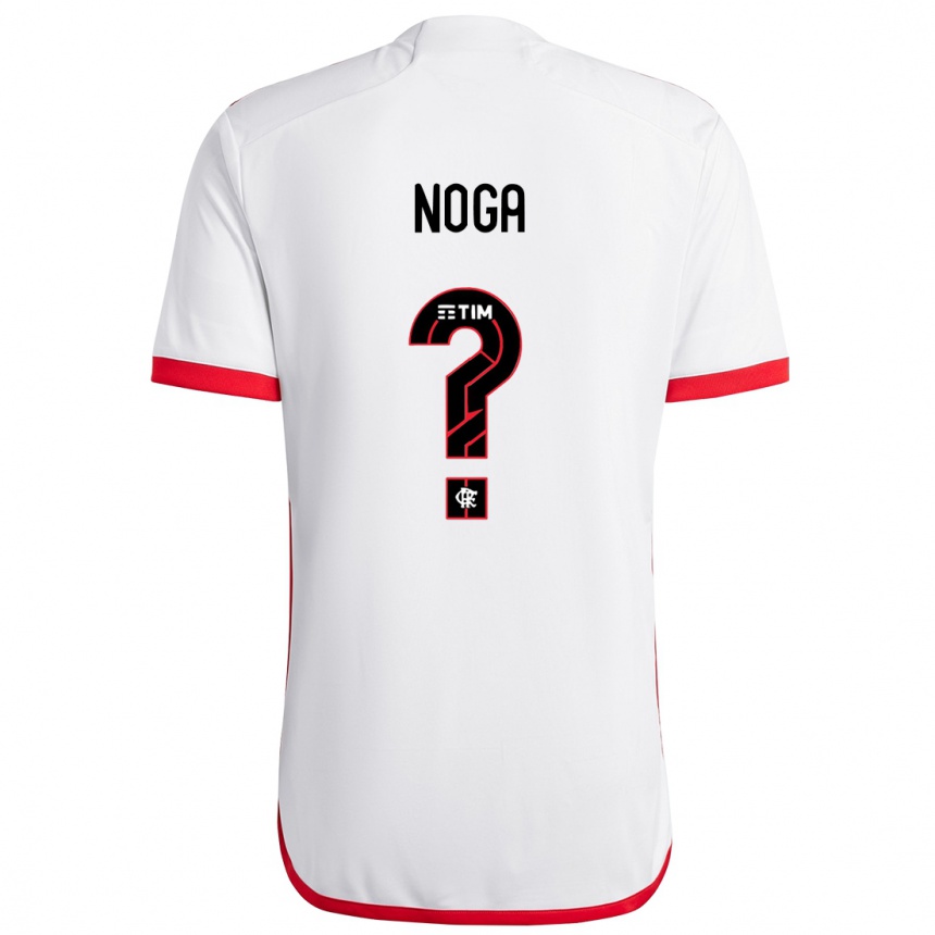 Kids Football Gabriel Noga #0 White Red Away Jersey 2024/25 T-Shirt Canada