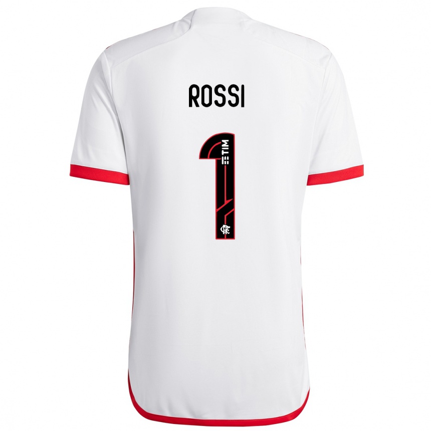 Kids Football Agustin Rossi #1 White Red Away Jersey 2024/25 T-Shirt Canada