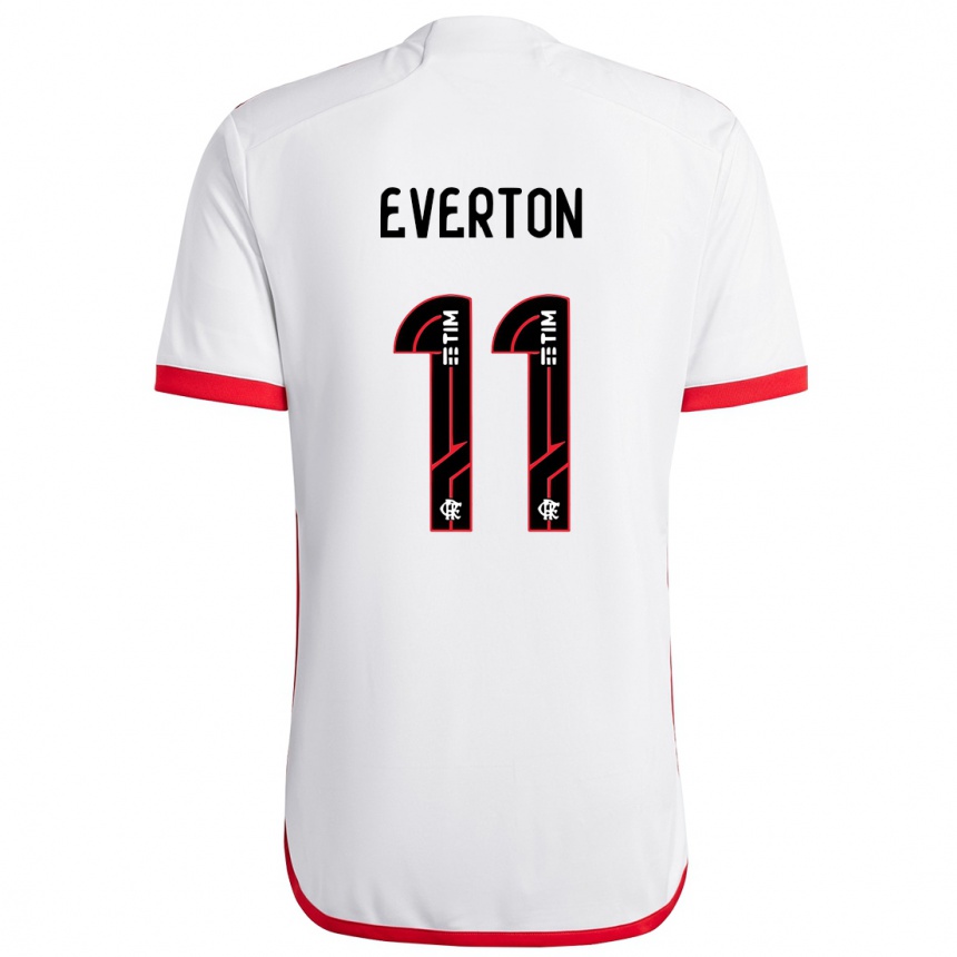 Kids Football Everton #11 White Red Away Jersey 2024/25 T-Shirt Canada