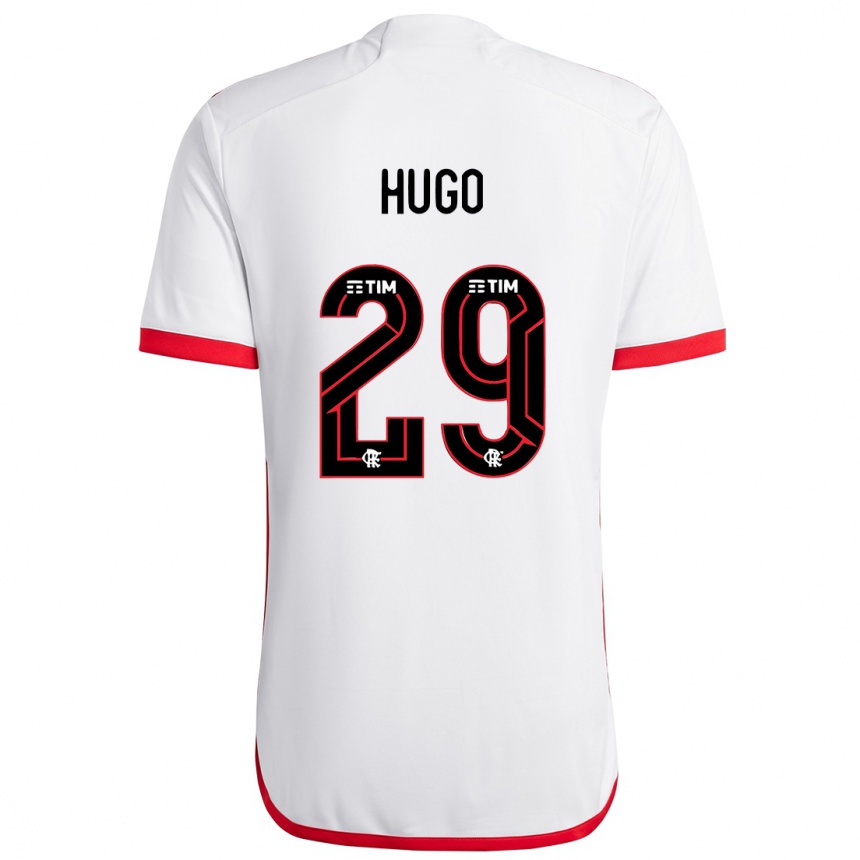 Enfant Football Maillot Victor Hugo #29 Blanc Rouge Tenues Extérieur 2024/25 Canada