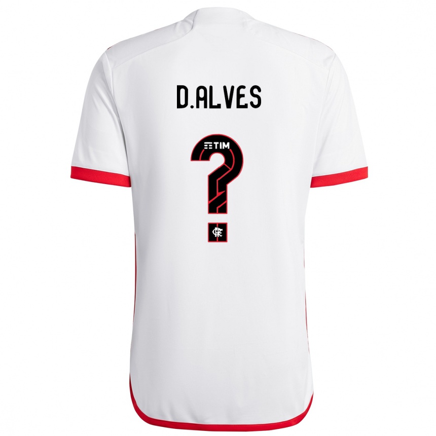 Kids Football Dyogo Alves #0 White Red Away Jersey 2024/25 T-Shirt Canada