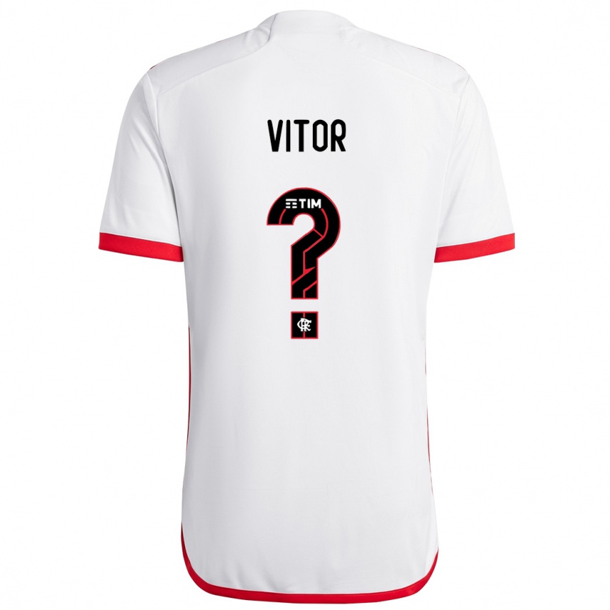 Enfant Football Maillot João Vitor #0 Blanc Rouge Tenues Extérieur 2024/25 Canada