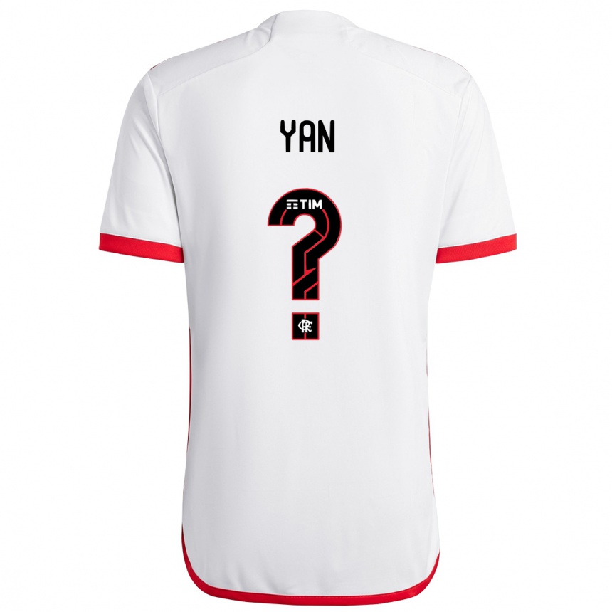 Kids Football Wallace Yan #0 White Red Away Jersey 2024/25 T-Shirt Canada