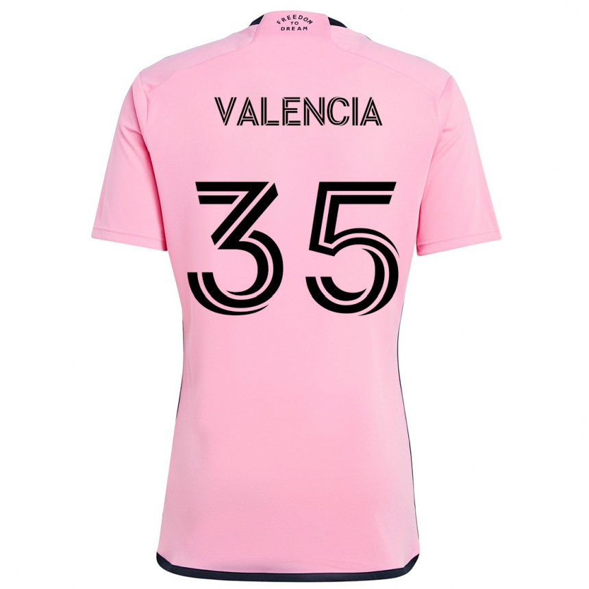 Men Football Felipe Valencia #35 Pink Home Jersey 2024/25 T-Shirt Canada