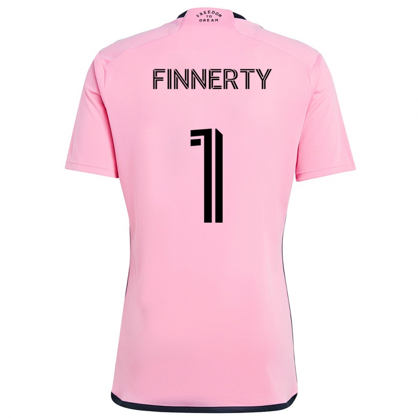 Men Football Owen Finnerty #1 Pink Home Jersey 2024/25 T-Shirt Canada