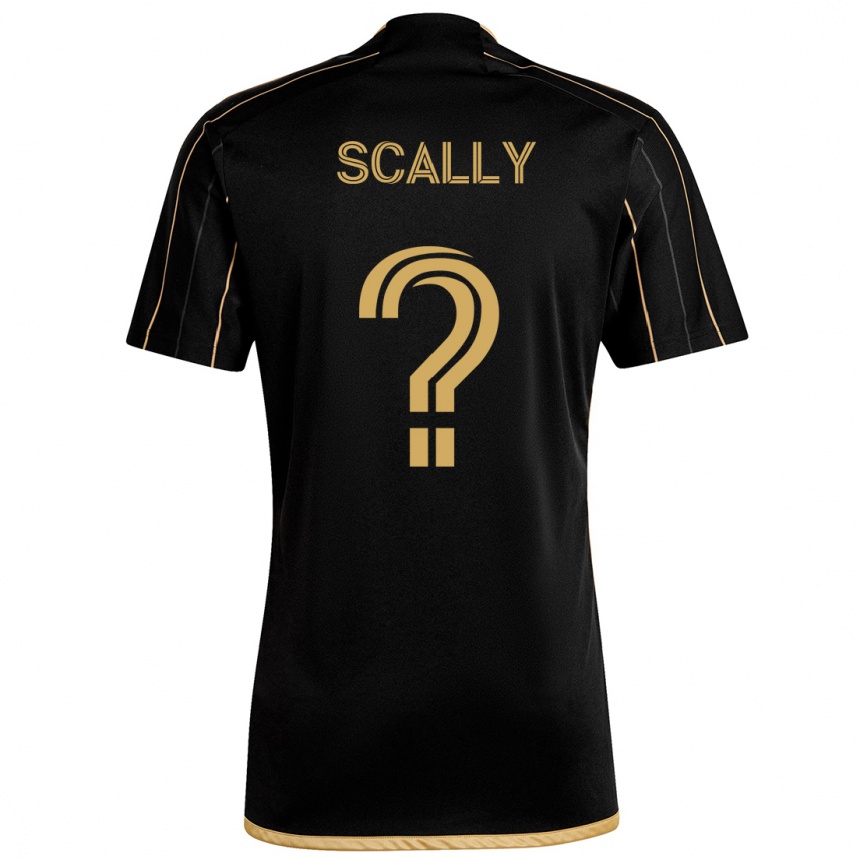 Men Football Ethan Scally #0 Black Gold Home Jersey 2024/25 T-Shirt Canada