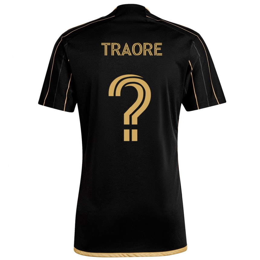 Men Football Mohamed Traore #0 Black Gold Home Jersey 2024/25 T-Shirt Canada