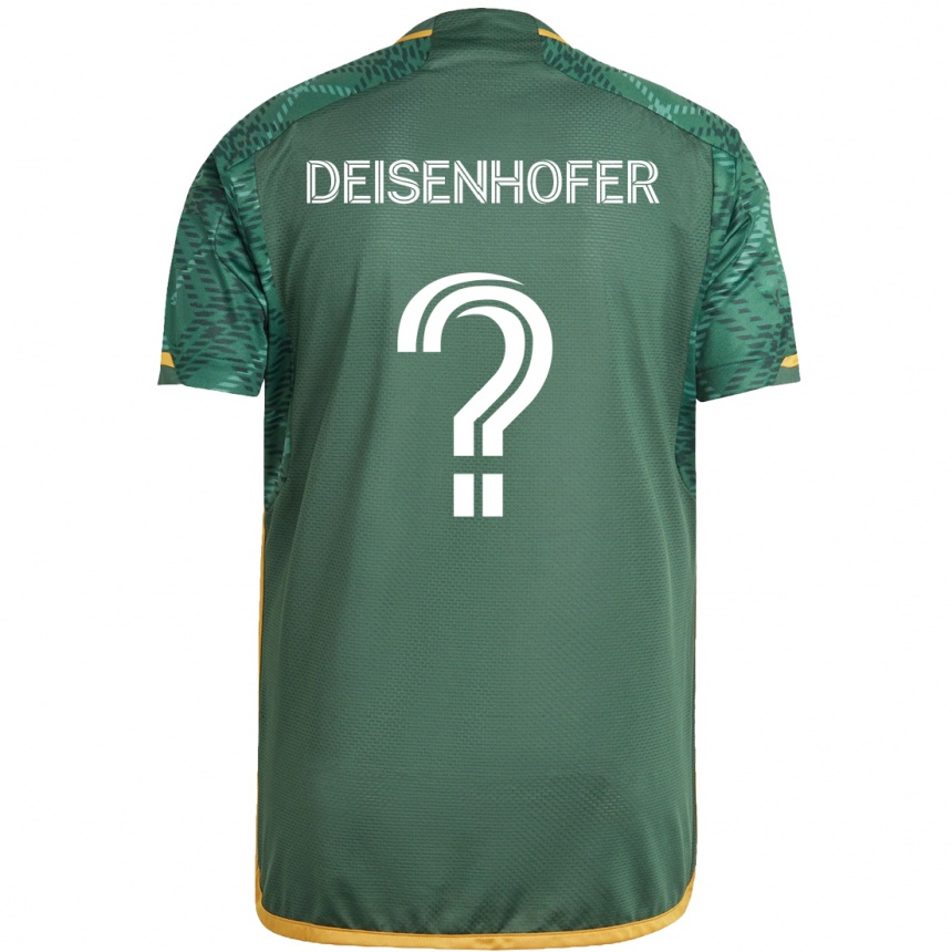 Men Football Maximilian Deisenhofer #0 Green Orange Home Jersey 2024/25 T-Shirt Canada