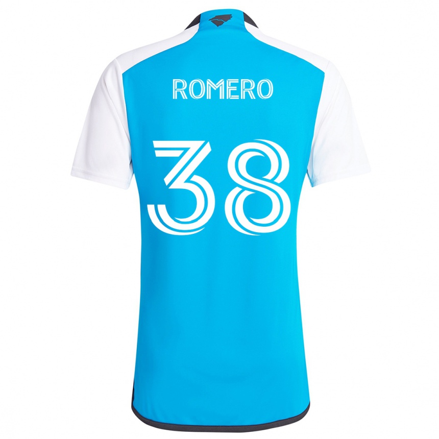 Men Football Brian Romero #38 Blue White Home Jersey 2024/25 T-Shirt Canada