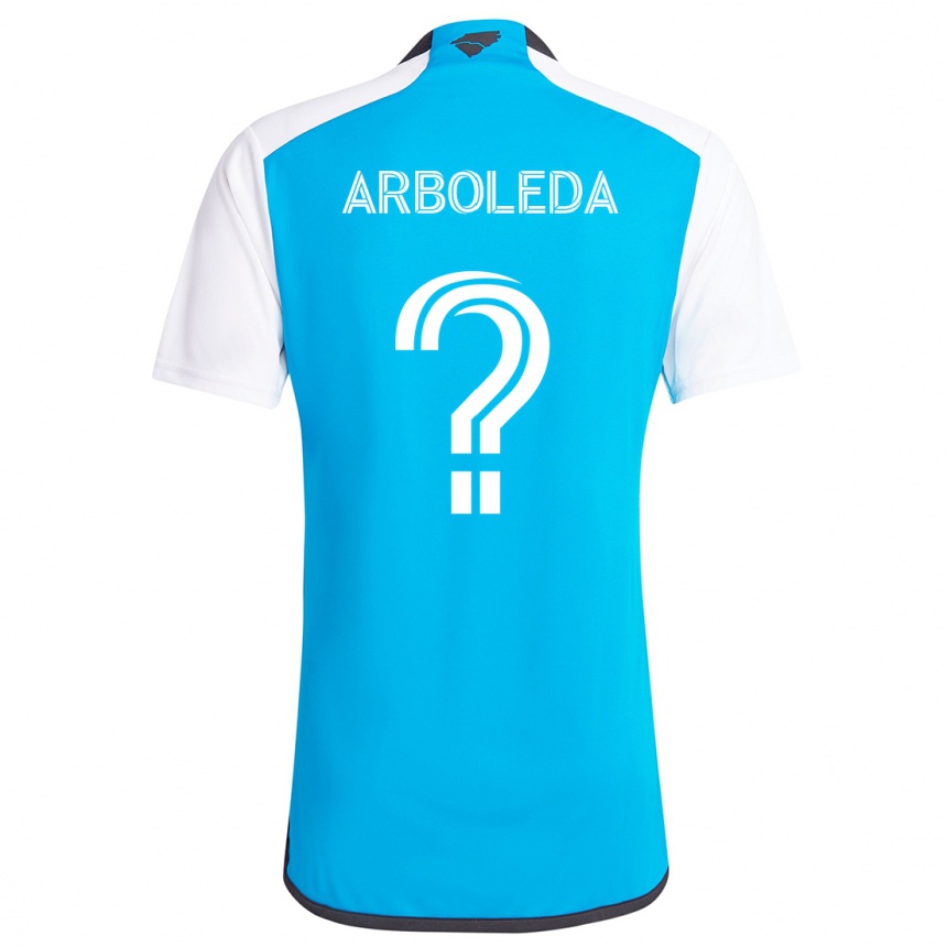 Men Football Jeyden Arboleda #0 Blue White Home Jersey 2024/25 T-Shirt Canada