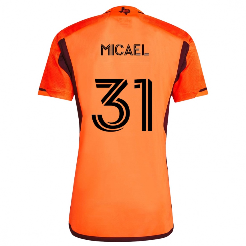 Men Football Micael #31 Orange Black Home Jersey 2024/25 T-Shirt Canada