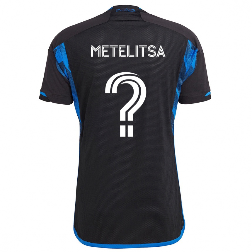 Men Football Christian Metelitsa #0 Blue Black Home Jersey 2024/25 T-Shirt Canada