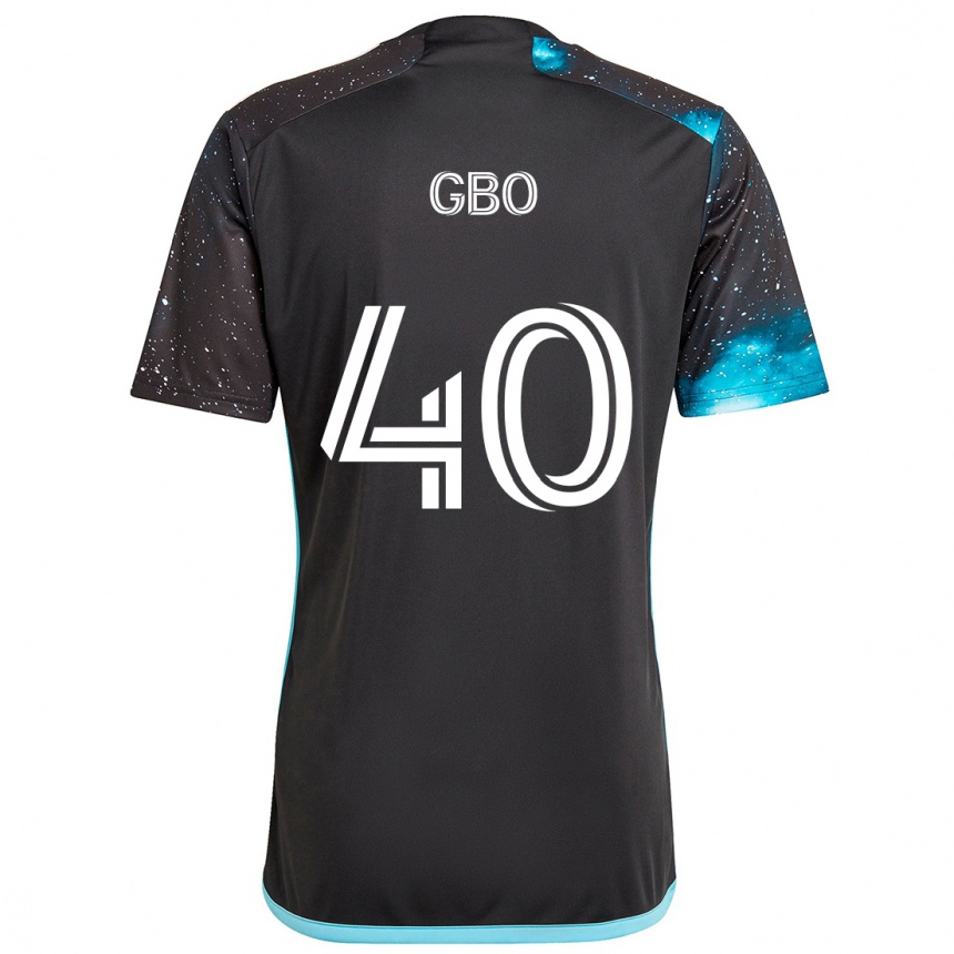 Men Football Cedrik Gbo #40 Black Blue Home Jersey 2024/25 T-Shirt Canada