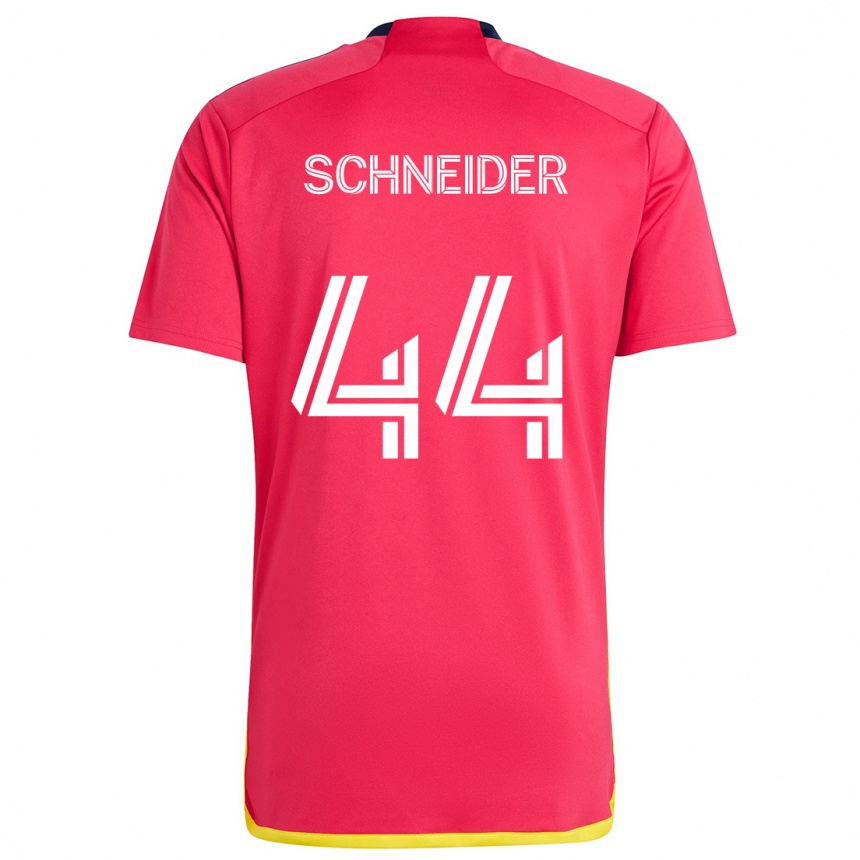 Men Football Max Schneider #44 Red Blue Home Jersey 2024/25 T-Shirt Canada