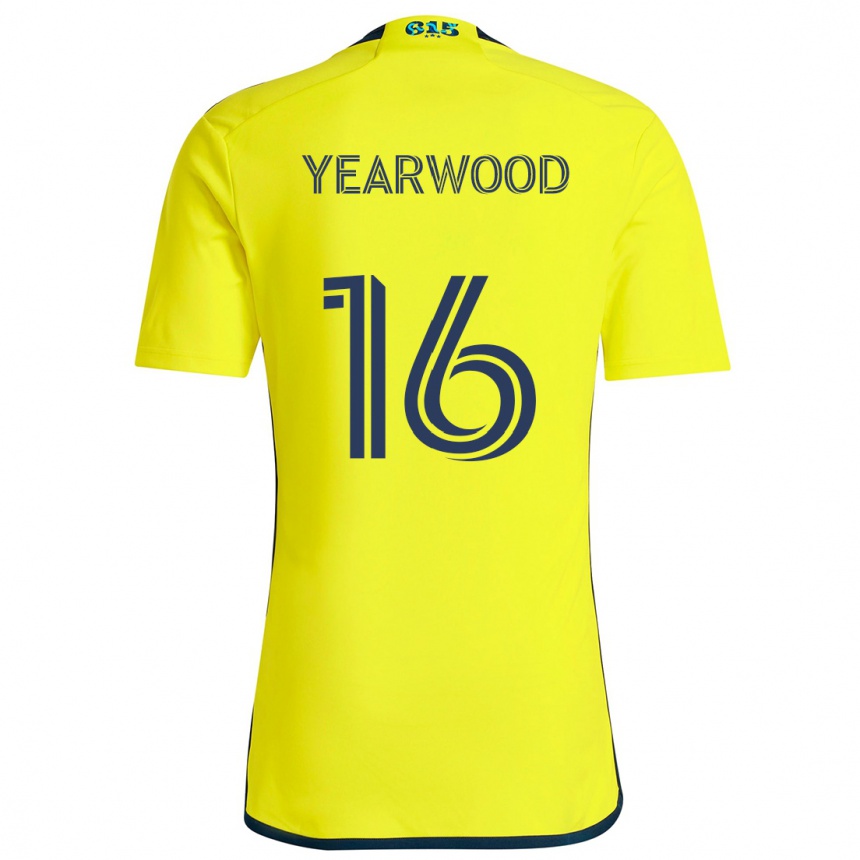 Men Football Dru Yearwood #16 Yellow Blue Home Jersey 2024/25 T-Shirt Canada