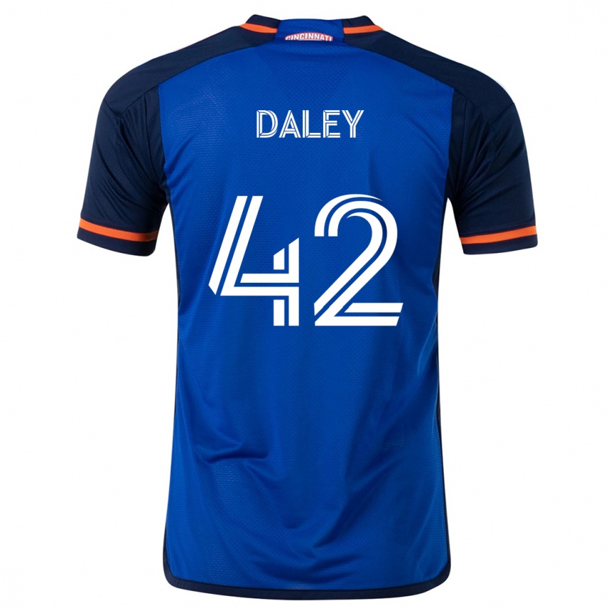 Homme Football Maillot Amir Daley #42 Bleu Blanc Tenues Domicile 2024/25 Canada