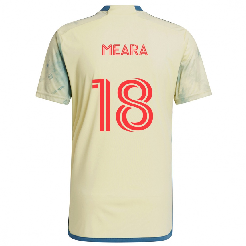 Men Football Ryan Meara #18 Yellow Red Blue Home Jersey 2024/25 T-Shirt Canada