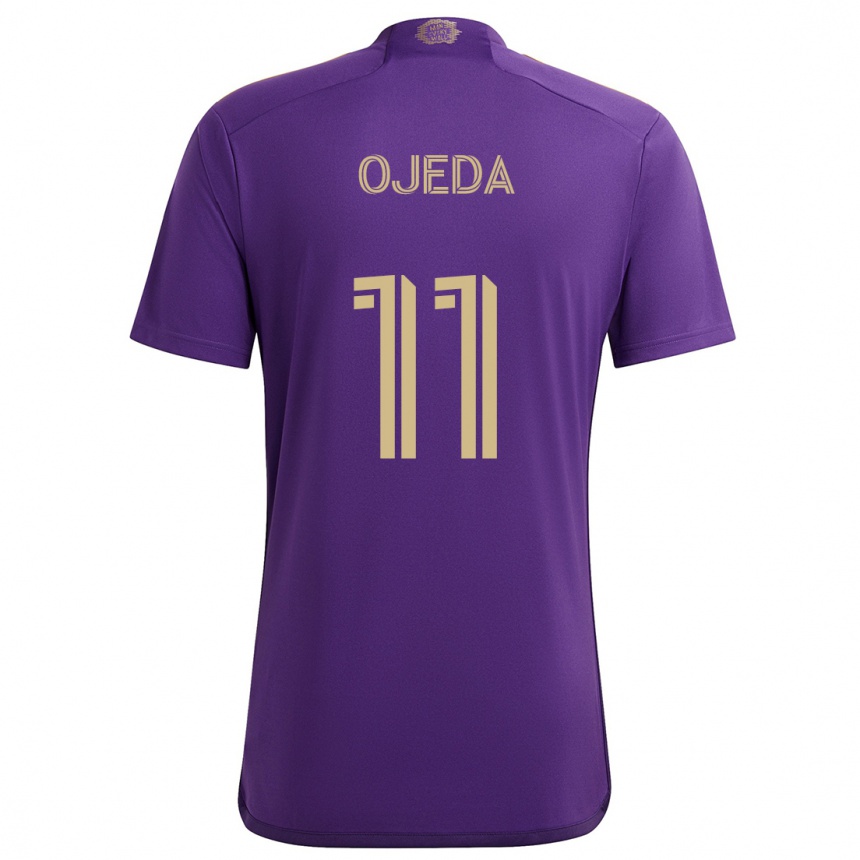 Men Football Martín Ojeda #11 Purple Yellow Home Jersey 2024/25 T-Shirt Canada