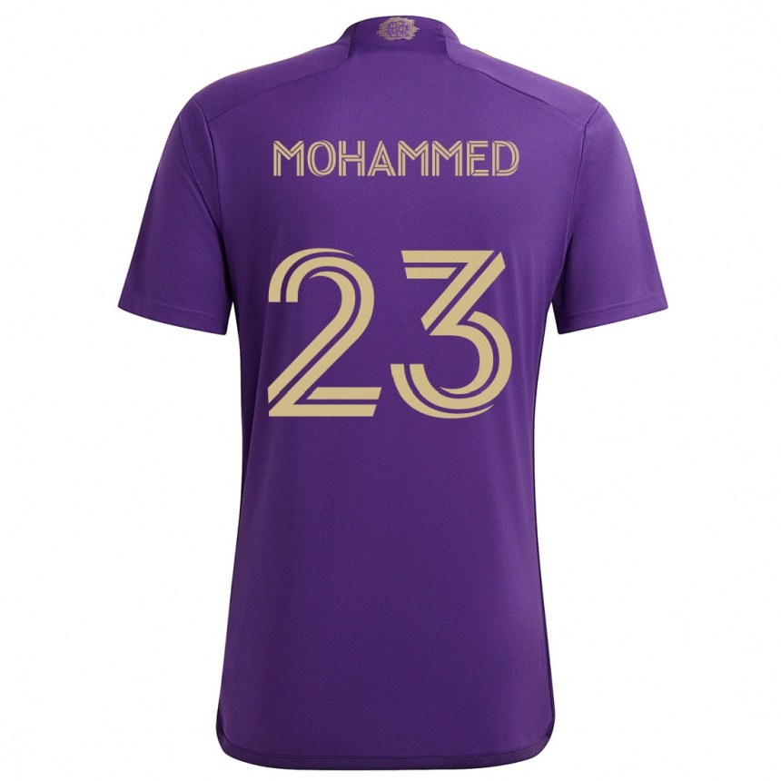 Men Football Shak Mohammed #23 Purple Yellow Home Jersey 2024/25 T-Shirt Canada