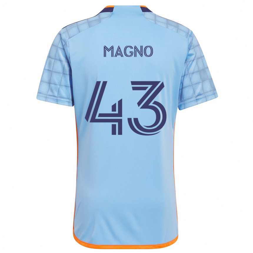 Men Football Talles Magno #43 Blue Orange Home Jersey 2024/25 T-Shirt Canada