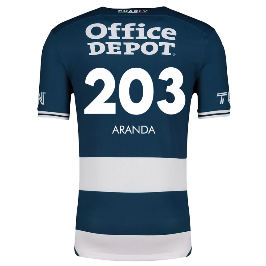 Men Football Juan Aranda #203 Blue White Home Jersey 2024/25 T-Shirt Canada